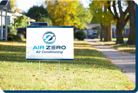 yard sign with company logo